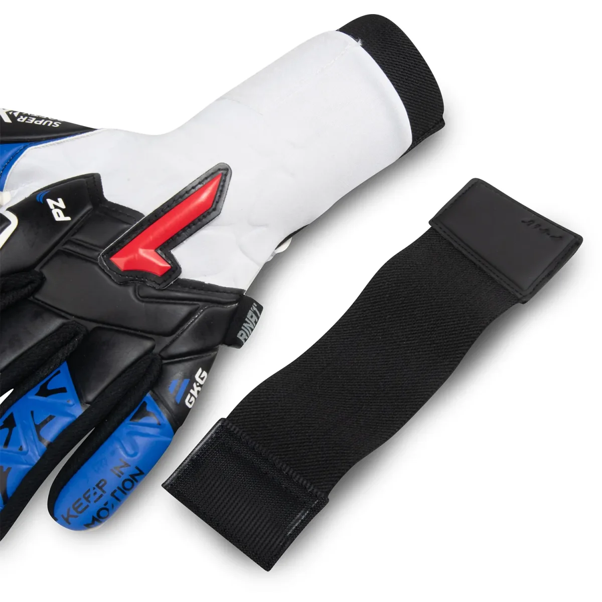 Luva Goleiro Rinat Xtreme Guard Dominius Prime Branco / Azul Infantil - Image 4