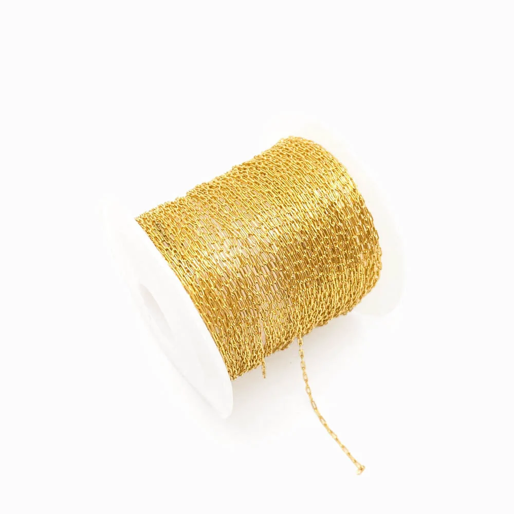 Rolo 10m Corrente Elo Retangular Fino 1mm AC2018 - Aço Inox - Image 2