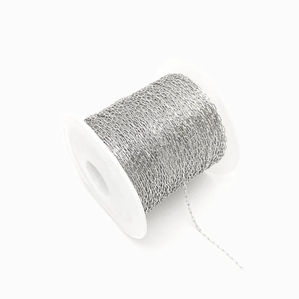Rolo 10m Corrente Elo Retangular Fino 1mm AC2018 - Aço Inox - Image 3