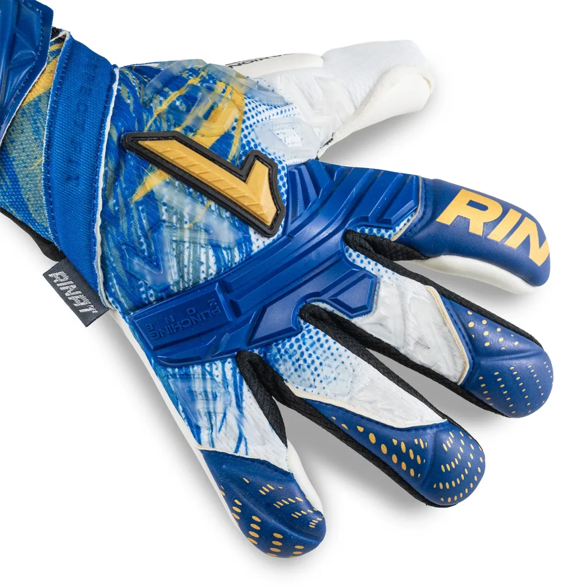 Luva Goleiro Rinat Fiera TR Profissional Branco / Azul Adulto - Image 3