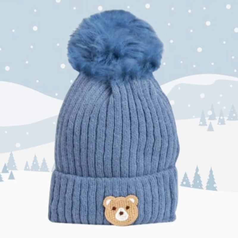 Gorro de lã peluciado infantil - Image 2