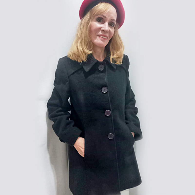 Manteau de lã 7/8 feminino - Image 4