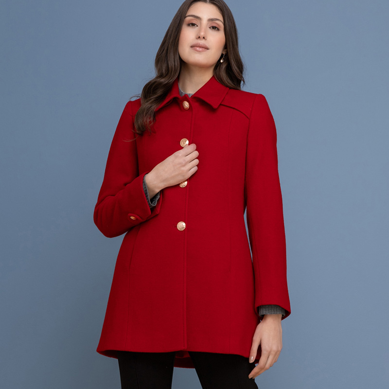 Manteau de lã 7/8 feminino